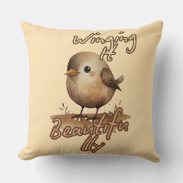 Cojín Decorativo Pájaro húmedo y mordaz