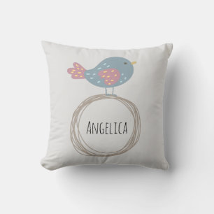 Cojín Decorativo Pájaro Lindo Nombre Personalizado