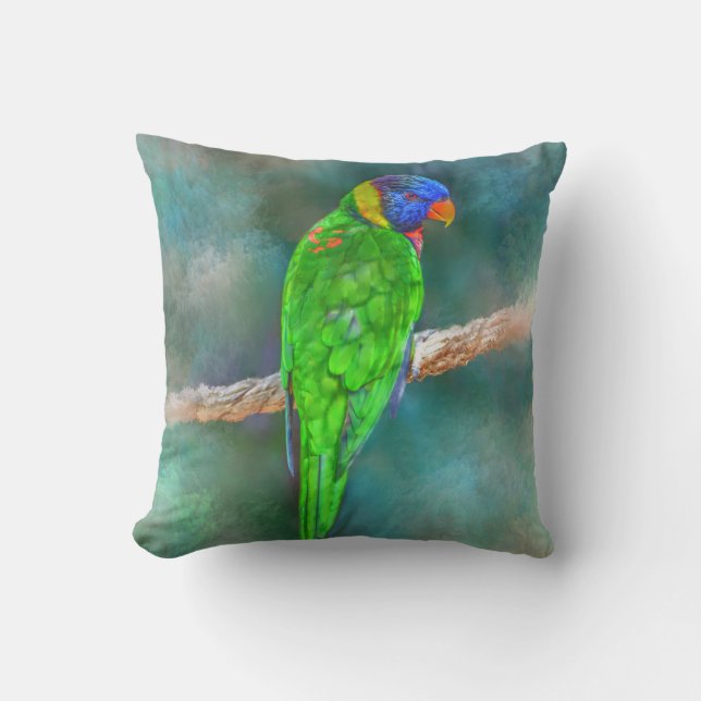 Cojín Decorativo Pájaro loro 80 (Anverso)