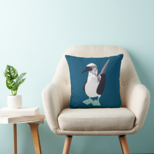 Cojín Decorativo Pájaro marino Pájaro de patas azules Pájaro marino
