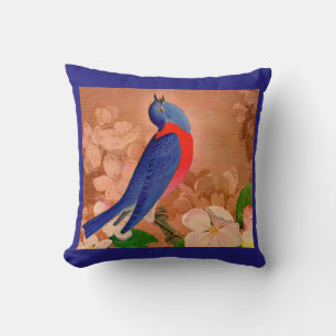 Cojín Decorativo pájaro mozo de la felicidad