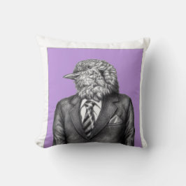 Cojín Decorativo Pájaro muerto en traje negro (Sumire)