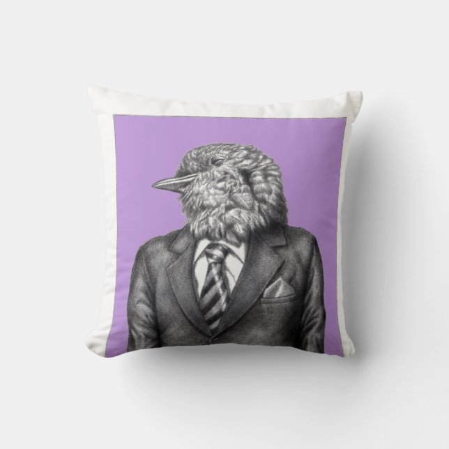 Cojín Decorativo Pájaro muerto en traje negro (Sumire) (Anverso)