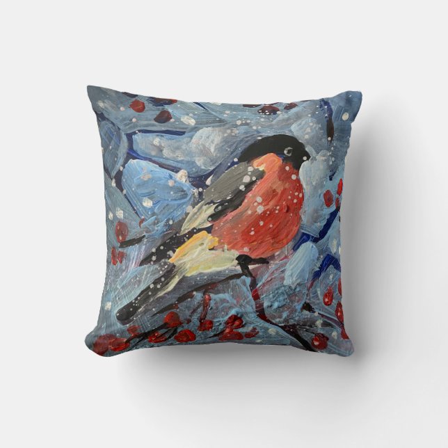 Cojín Decorativo pájaro navidad (Anverso)