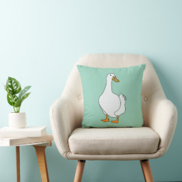 Cojín Decorativo Pájaro Pájaro Blanco Pato