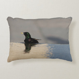 Cojín Decorativo Pájaro pequeño en el agua