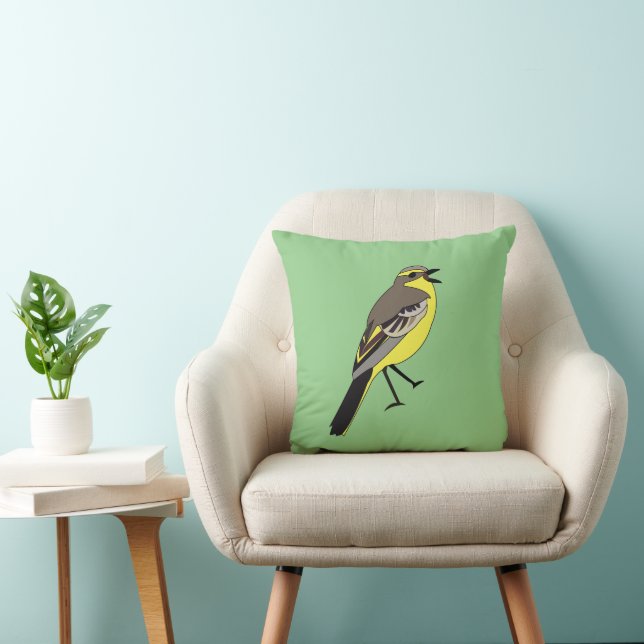 Cojín Decorativo Pájaro Salvaje Pájaro Amarillo (Silla)