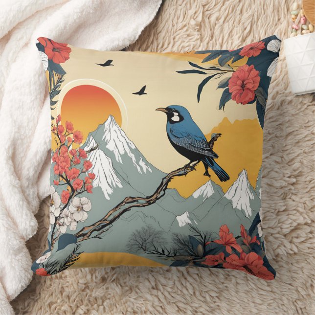 Cojín Decorativo Pájaro temprano grande (Manta)