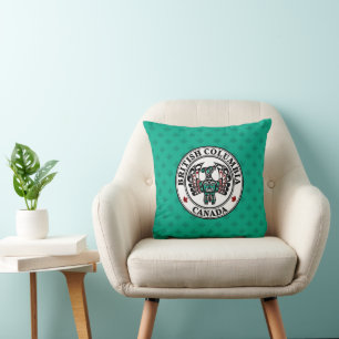 Cojín Decorativo Pájaro trueno Haida rojo nativo americano