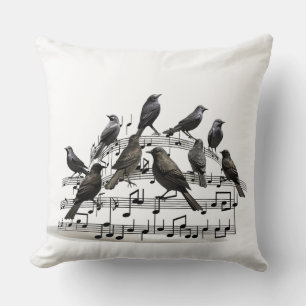 Cojín Decorativo Pájaros Cantores 3D en Personal de Giratorio