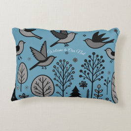 Cojín Decorativo Pájaros del Bosque Crepuscular