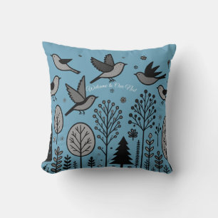 Cojín Decorativo Pájaros del Bosque Crepuscular