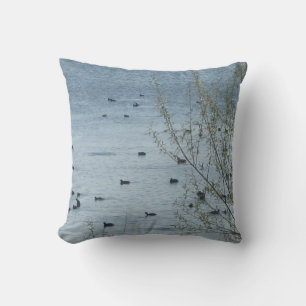 Cojín Decorativo Pájaros del lago "Bienvenidos al lago" Pillow