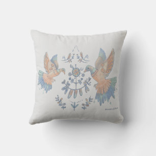 Cojín Decorativo pájaros elegantes