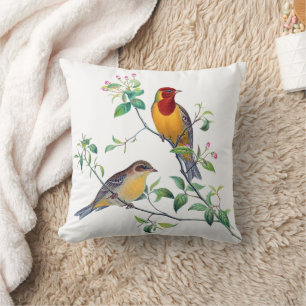 Cojín Decorativo Pájaros escribiendo en ramas