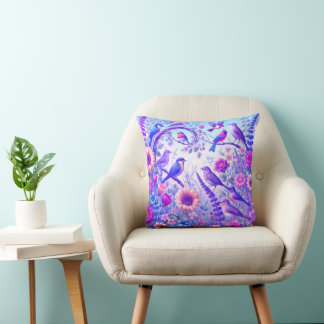 Cojín Decorativo pájaros flores