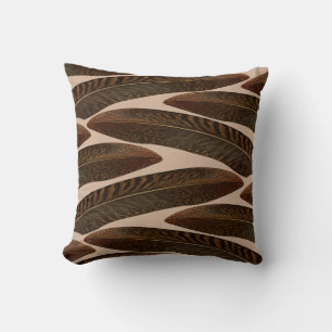 Cojín Decorativo Pájaros marrones bohemios Personalizado Pillow