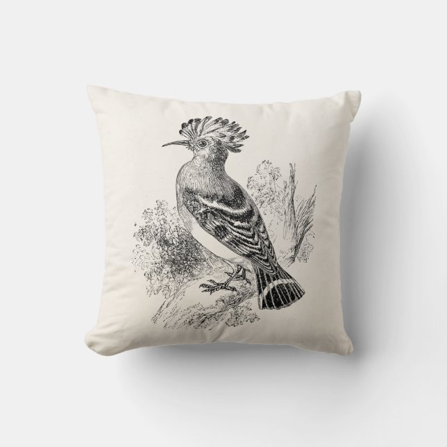 Cojín Decorativo Pájaros personalizados pájaro del Hoopoe de (Anverso)