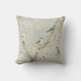 Cojín Decorativo Pájaros sonoros en ramas en floración