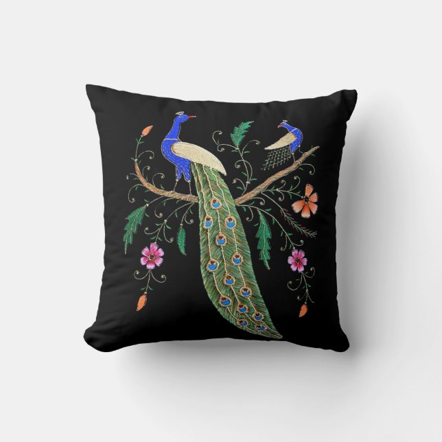 Cojín Decorativo Pájaros y flores bonitos (Anverso)