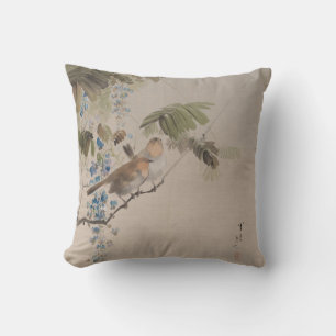 Cojín Decorativo Pájaros y flores de Watanabe Seitei