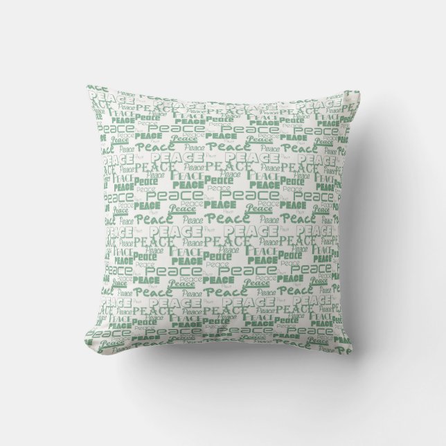 Cojín Decorativo Palabra de paz Art Green (Anverso)