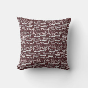 Cojín Decorativo Palabra de paz rojo