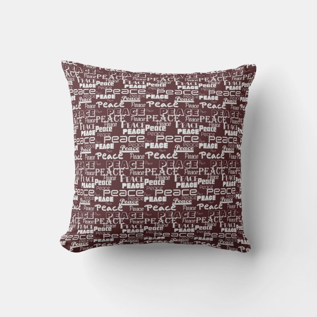 Cojín Decorativo Palabra de paz rojo (Anverso)