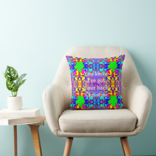 Cojín Decorativo Palabras de ánimo Patrón de arte abstracto geométr