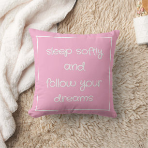 Cojín Decorativo Palabras dulces en la cama