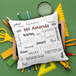 Cojín Decorativo Palabras inspiradoras: Apreciación de los docentes