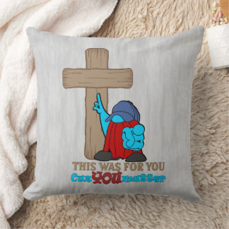 Cojín Decorativo Palabras Inspiradoras de la Cruz de Cristo Rufus