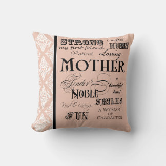 Cojín Decorativo Palabras modernas en la nube de palabras madre men