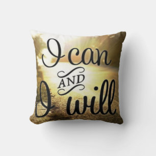 Cojín Decorativo Palabras motivacionales - Yo puedo y yo lo haré