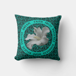Cojín Decorativo Palabras motivadoras Hibiscus Inspirador