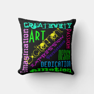 Cojín Decorativo Palabras Personalizados Expresión artística almo
