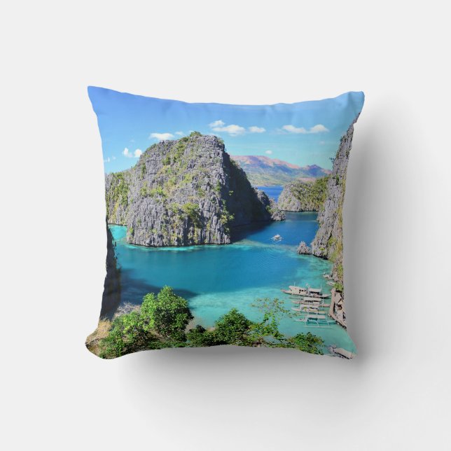 Cojín Decorativo Palawan Lagoon, Philippines (Anverso)