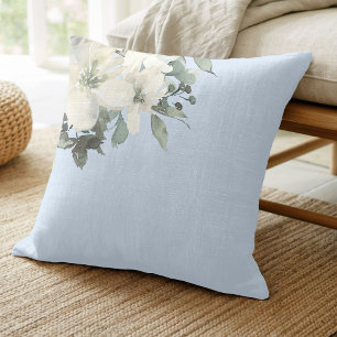 Cojín Decorativo Pale Blue Modern Farmhouse Delicado Floral