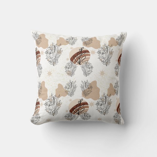 Cojín Decorativo Pale Boho Wildflowers Flowers  (Anverso)