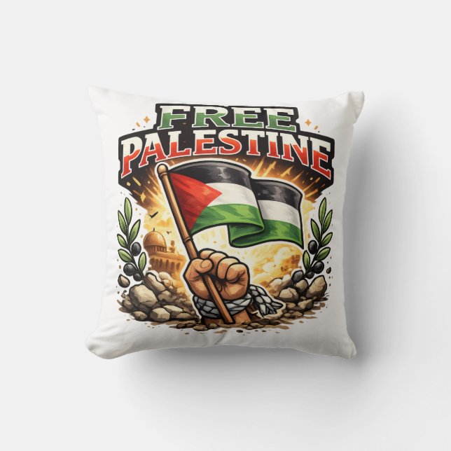Cojín Decorativo Palestina Libre (Anverso)