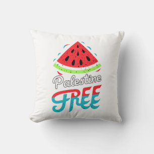 Cojín Decorativo Palestina Libre de sandías en rebanadas pacíficas