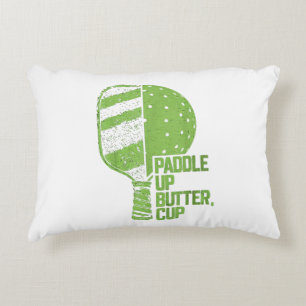 Cojín Decorativo Paleta de Pickleball Divertida ¡Vamos, Coperita!