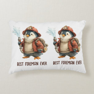 Cojín Decorativo Paleta de Ping Pong de Bombero Pingüino de Inviern