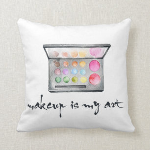 Cojín Decorativo Paleta del artista de maquillaje - el "maquillaje