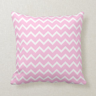 Cojín Decorativo Palidezca - el modelo de zigzag rosado y blanco
