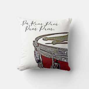 Cojín Decorativo Palillo del tambor del muchacho del batería de la