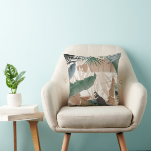 Cojín Decorativo Palm Banana deja colirios (colores otoñales) 1 #tr