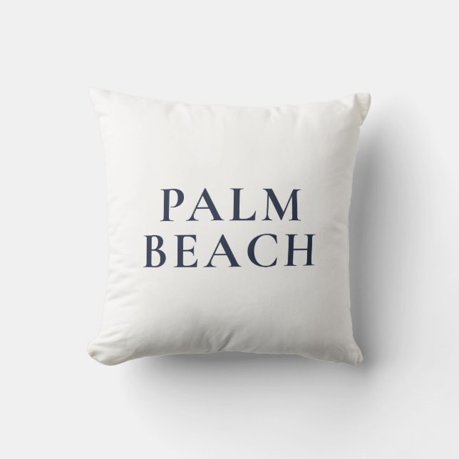 Cojín Decorativo Palm Beach Preppy Coastal (Anverso)