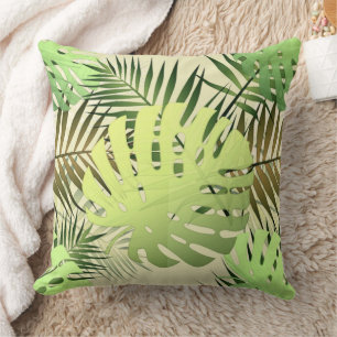 Cojín Decorativo Palm de Monstera deja selva tropical