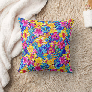 Cojín Decorativo Palm Floral Tropical Hawaiano Colorido